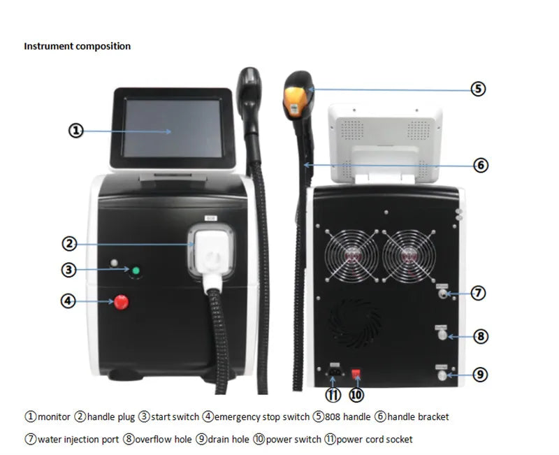 2025 Best Depilator New Ice Platinum Cooling System Skin Care 808nm Diode Laser Hair Removal Machine 3-Wavelength
