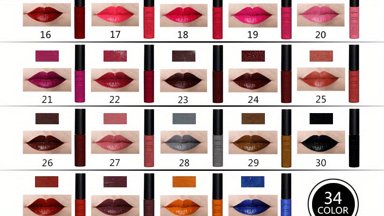 Matte Velvet Lip Glaze, Waterproof Long Lasting Not Easy To Decolor Lip Gloss, Silky Smooth Plumping Lipstick ( 20 Colors ) Valentine's Day Gifts