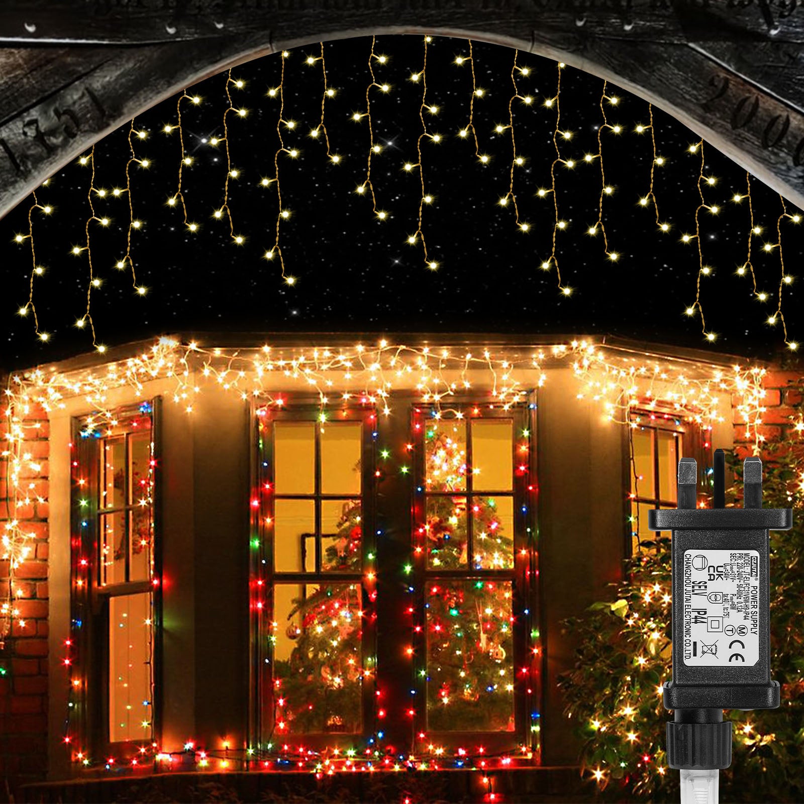 Memory LED Icicle String Lights 5/10/15M Waterproof Outdoor Christmas Fairy Lights 8 Modes Timer Xmas Newyear Decor 31V Plug