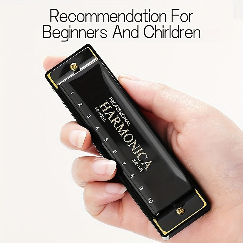 Professional Blues Harmonica 10 Holes C Key Blues Harp With Hard Case Perfect For Beginners Students Adults Professionals As Gifts Eid Al-Adha Mubarak