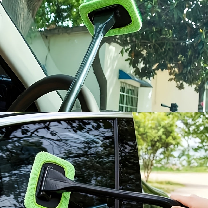 Car Window Cleaning Brush Kit for Windshield Cleaning Tools, Interior Car Wiper with Long Handle, Automotive Accessories.
