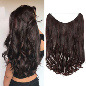 Hair Extensions Invisible Hair Extensions Secret Hidden Wire Long Curly Hair Pieces For Women Synthetic
