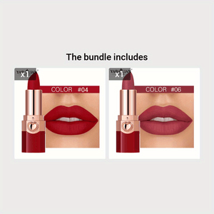 YABAOLIAN Lipstick 12 Colors Lipstick High Pigment Long Lasting Waterprrof Cosmetic Matte Lipstick