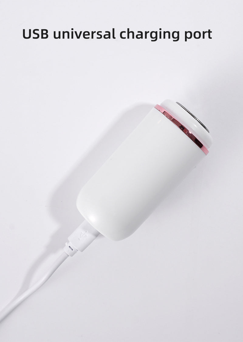 Compact USB-Charged Mini Electric Shaver: One-Touch, Durable Stainless Steel, Floating Head, Long Battery Life, Washable
