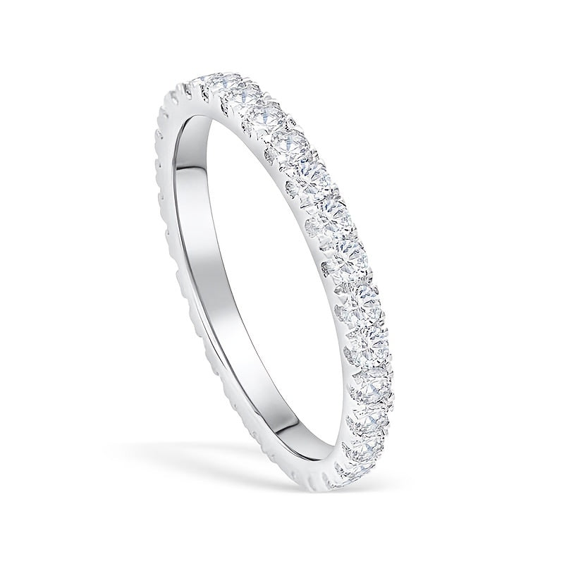 Moissanite Engagement Ring 925 Sterling Silver Finger Ring Eternity CZ Small Engagement Ring