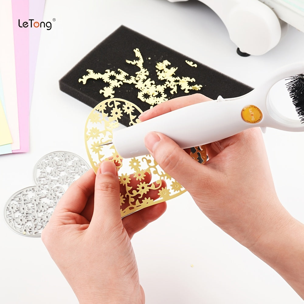 Letong 3-in-1 Die Brush Piercer Scraper Weeding Tools Easily Removing Excess Paper From Dies Must-Have Die Brush Tool With Foam Pad