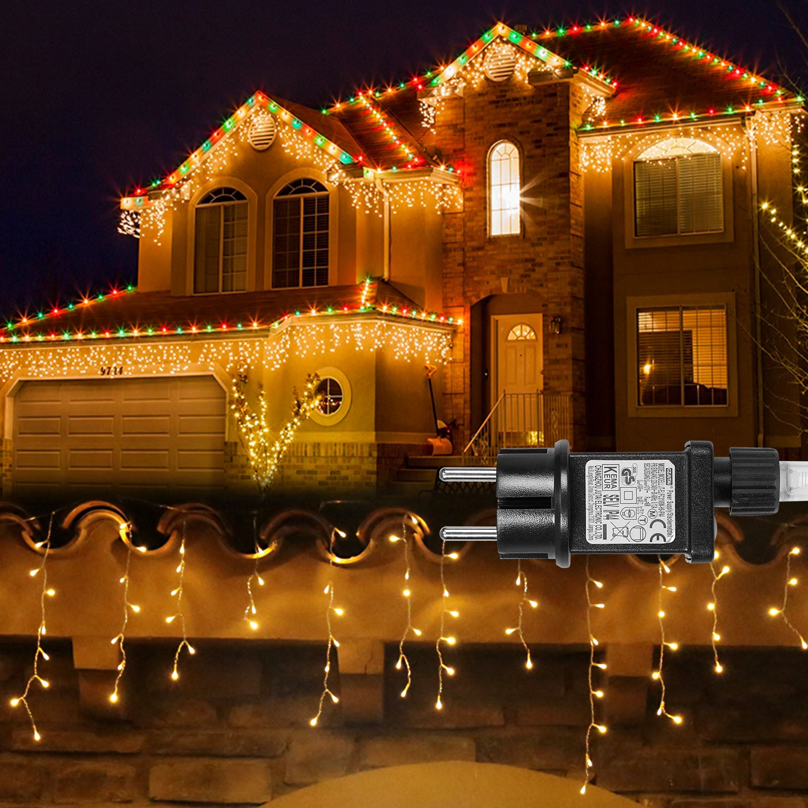 Memory LED Icicle String Lights 5/10/15M Waterproof Outdoor Christmas Fairy Lights 8 Modes Timer Xmas Newyear Decor 31V Plug