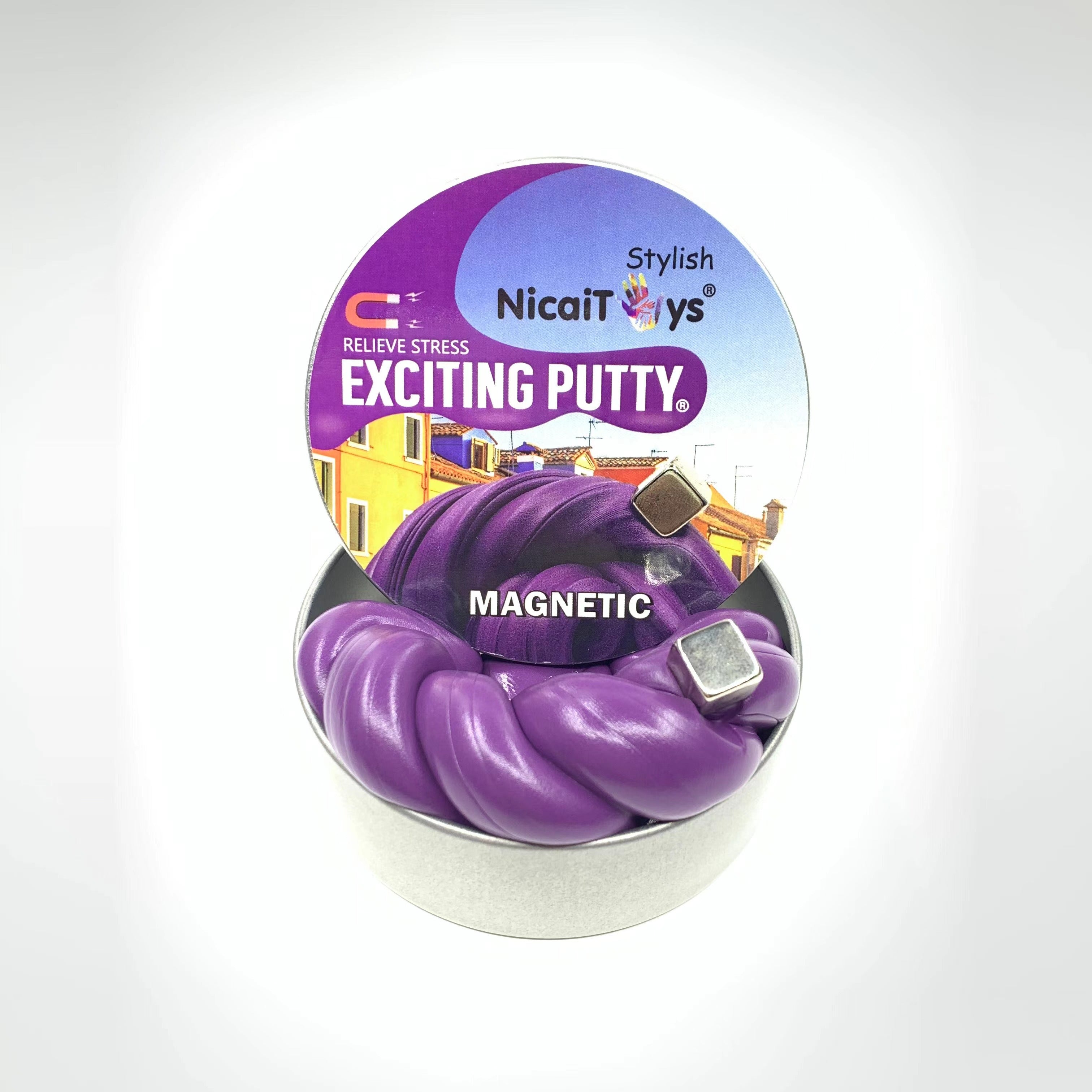 Magnetic Plasticine, Magnetic Bouncing Silicon Mud, Swallowing Magnet Mud, Children's Adult Creative Decompression Educational Toys, Halloween, Christmas and Thanksgiving Day gift
