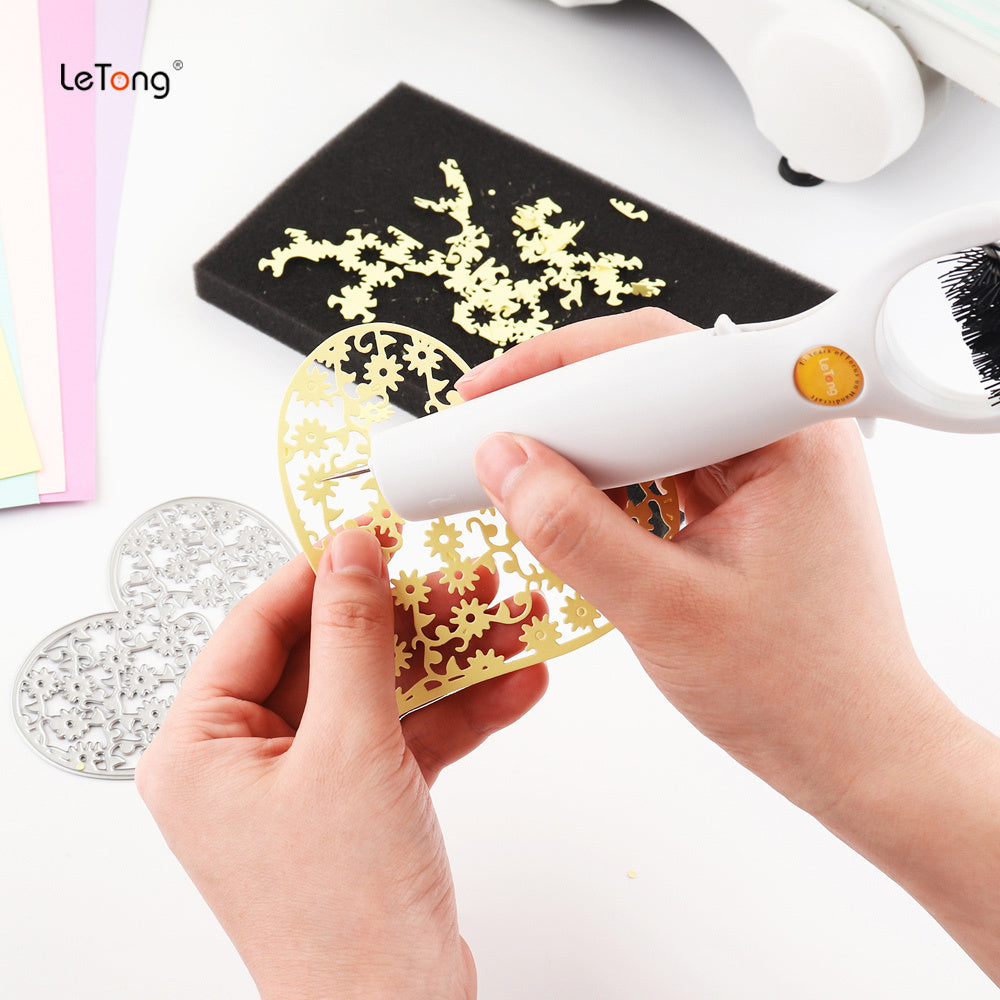 Letong 3-in-1 Die Brush Piercer Scraper Weeding Tools Easily Removing Excess Paper From Dies Must-Have Die Brush Tool With Foam Pad