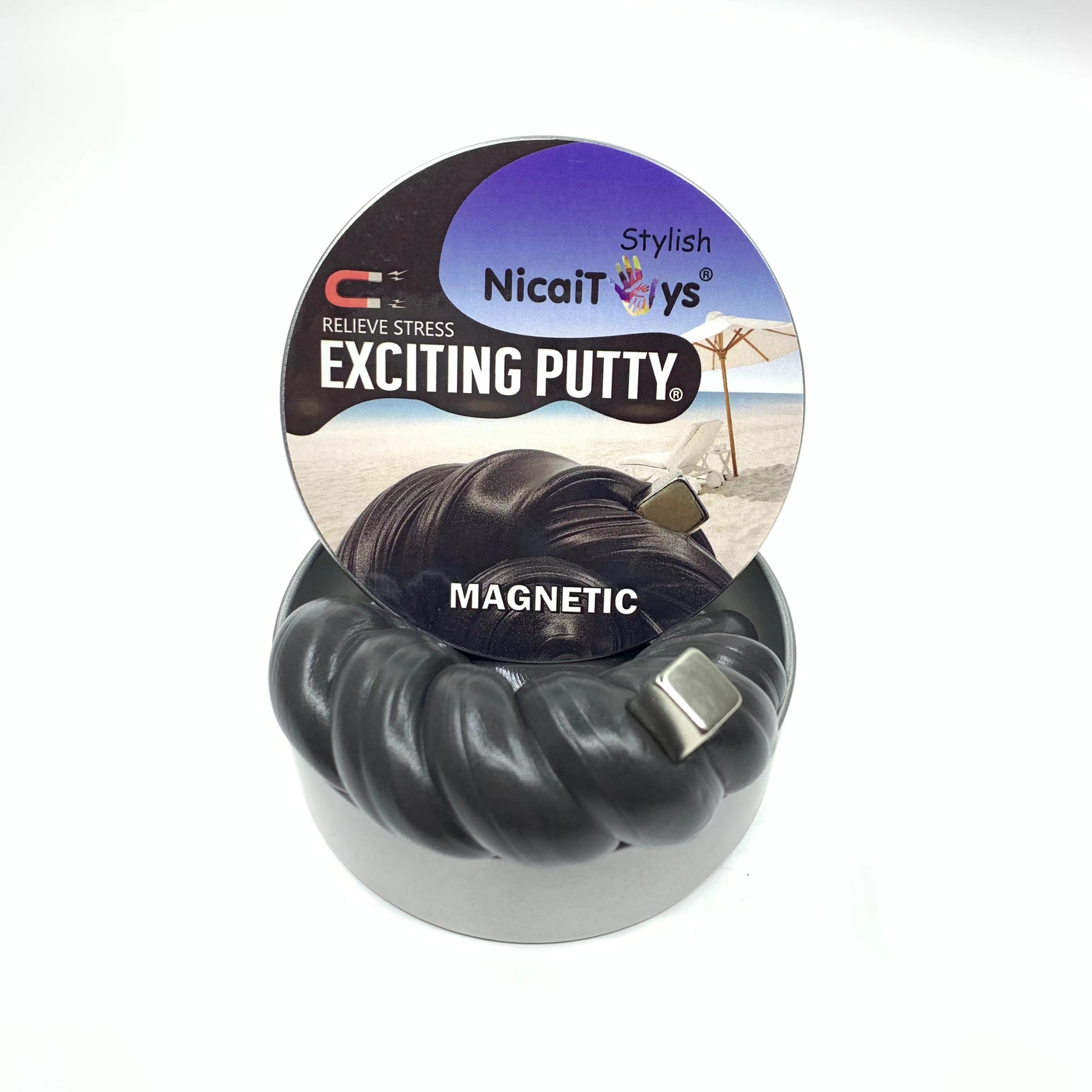 Magnetic Plasticine, Magnetic Bouncing Silicon Mud, Swallowing Magnet Mud, Children's Adult Creative Decompression Educational Toys, Halloween, Christmas and Thanksgiving Day gift