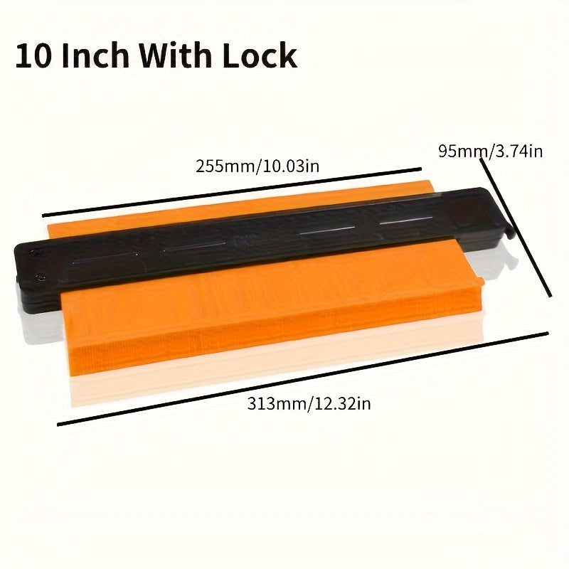 GOXAWEE Contour Gauge Profile Tool, 5Inch/10Inch Adjustable Lock, Precisely Copy Irregular Shape Duplicator For Flooring, Construction, Carpenter, DIY Handyman