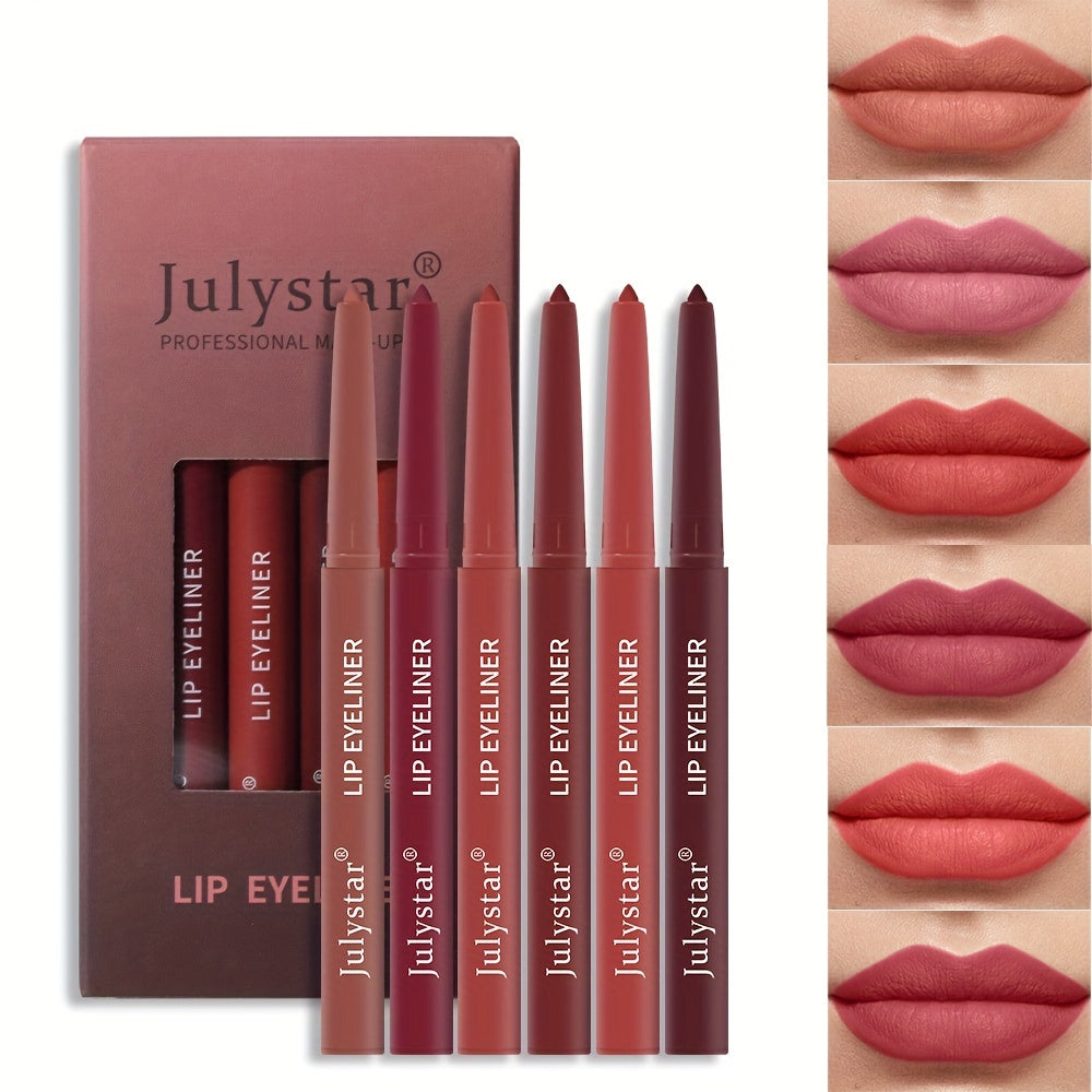 Lip Pencil Waterproof Non-halo Lipstick Pen Pink Matte Lip Gloss Rotating Lip Liner Set Valentine's Day Gifts
