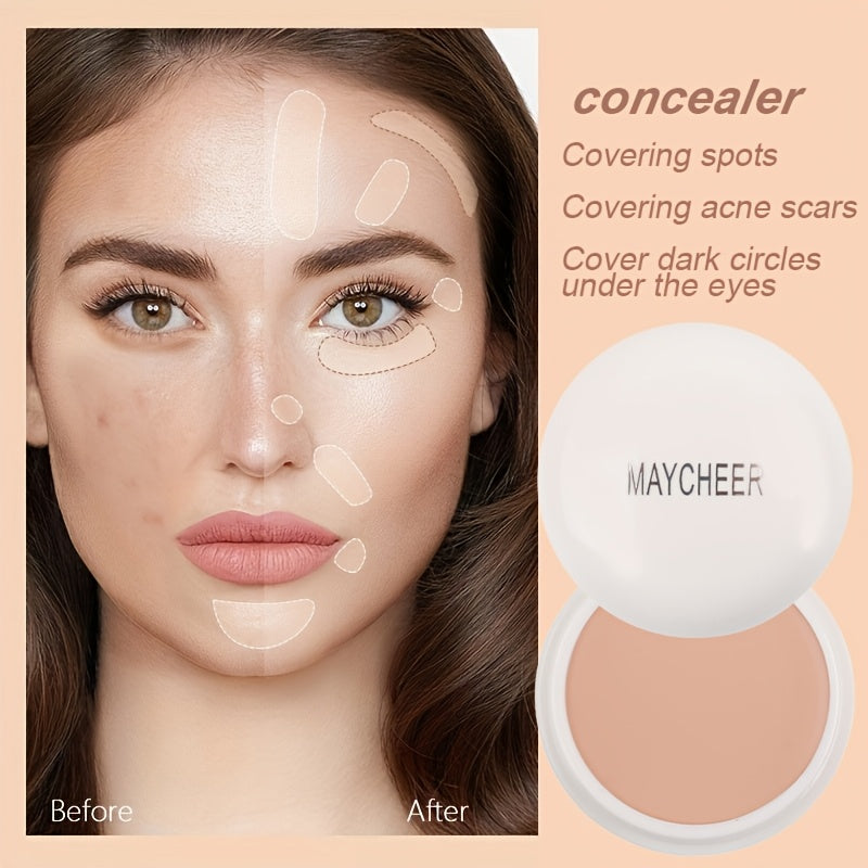 2 Tone High Coverage Concealer Cream, Concealer For Dark Circles Acne Marks Spot Freckles Blemishes, Long Wear Waterproof Liquid Foundation Cream Contain Plant Squalane