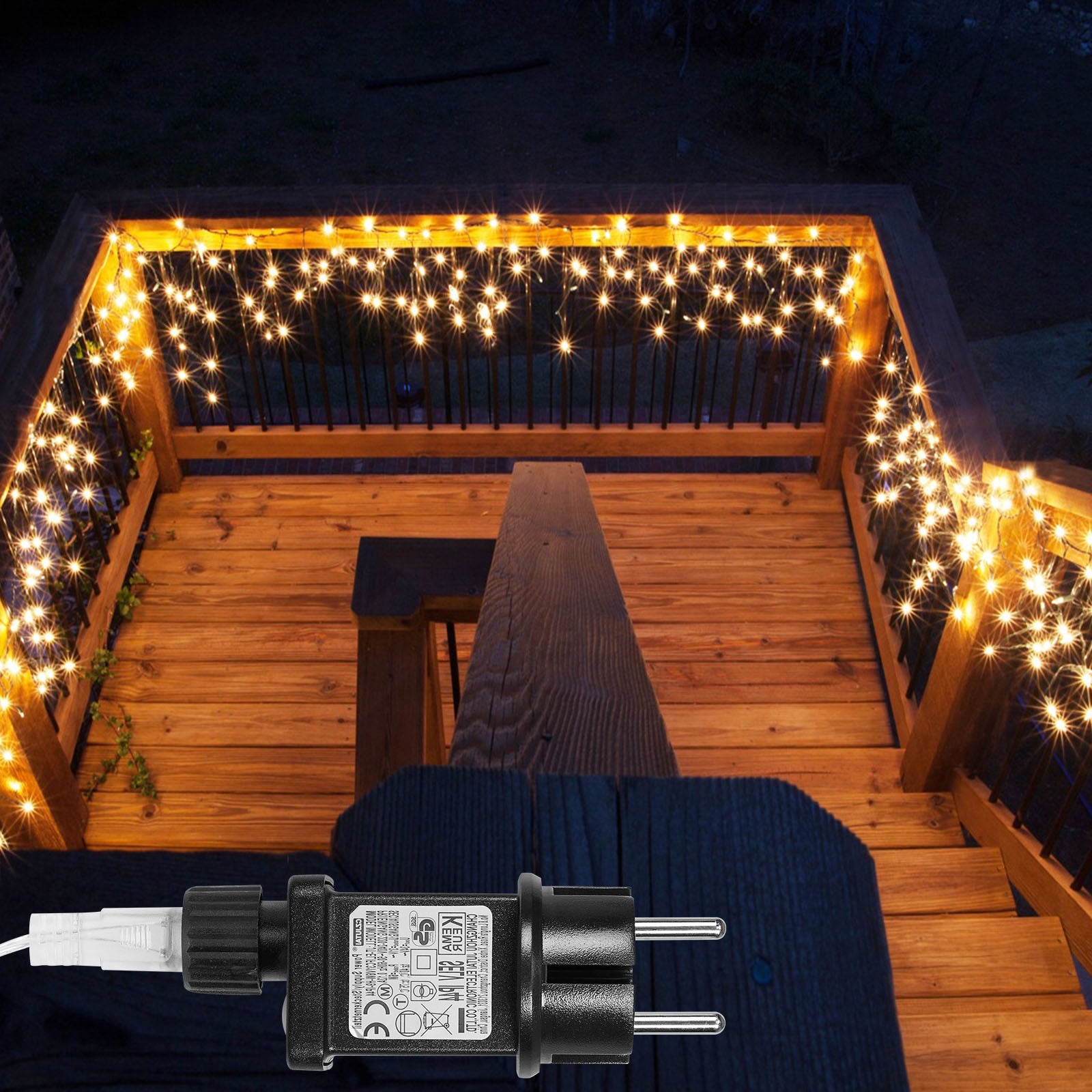 Memory LED Icicle String Lights 5/10/15M Waterproof Outdoor Christmas Fairy Lights 8 Modes Timer Xmas Newyear Decor 31V Plug