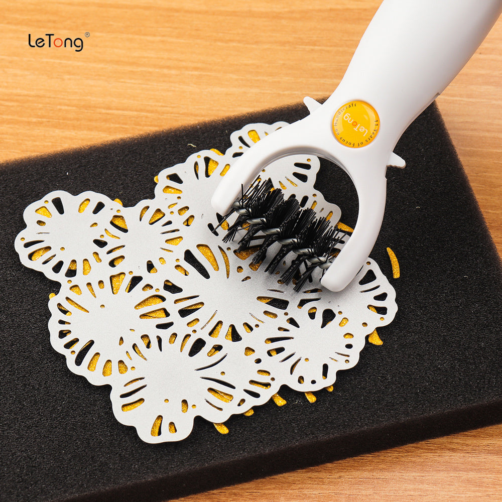Letong 3-in-1 Die Brush Piercer Scraper Weeding Tools Easily Removing Excess Paper From Dies Must-Have Die Brush Tool With Foam Pad