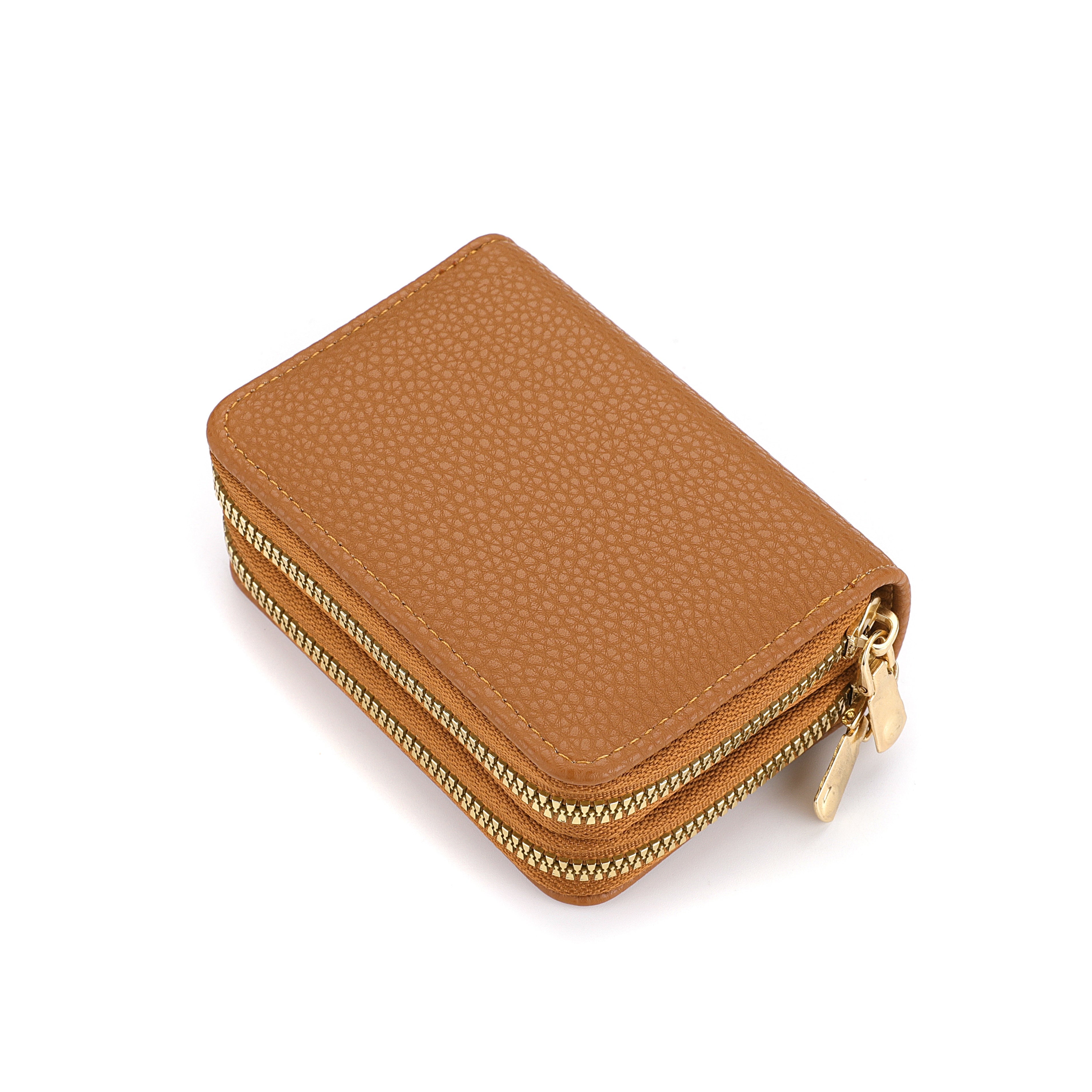 Double Zipper Wallet, Women's Short Credit Card Holder, Multifunctional Large Capacity Coin Purse