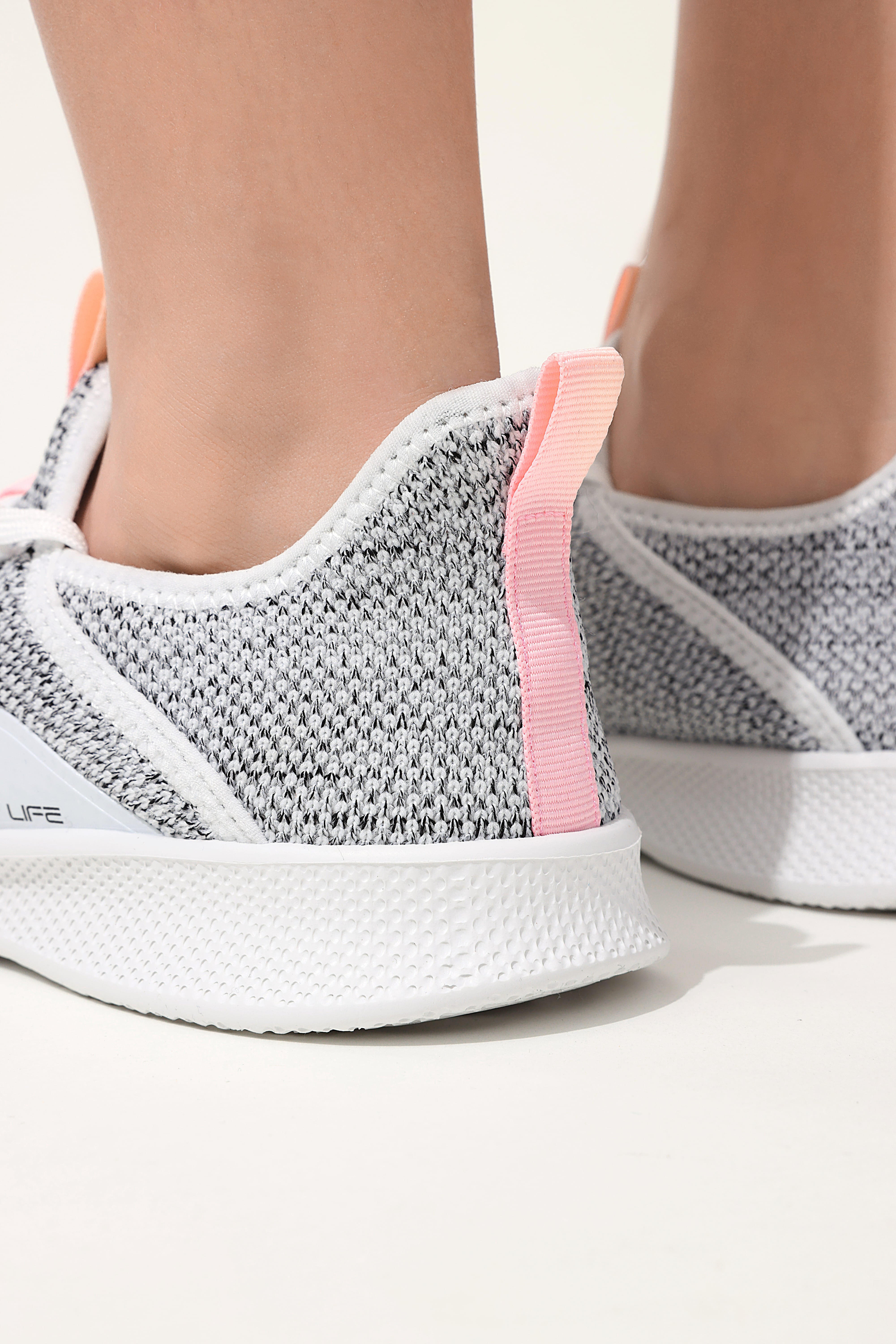 Women's Casual Slip-on Sneakers, Lightweight Lace Up Running Shoes, Knitted Low Top Sneakers