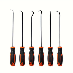 6pcs Heavy Duty Precision Pick Hook Set, Car Auto Oil Seal/O-Ring, Seal Gasket, Pick Hook Puller Remover, Auto And Electronics Maintenance Tools, Practical Tools Gifts