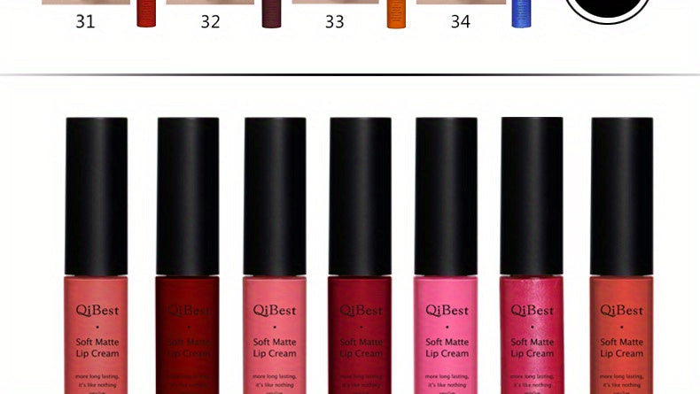 Matte Velvet Lip Glaze, Waterproof Long Lasting Not Easy To Decolor Lip Gloss, Silky Smooth Plumping Lipstick ( 20 Colors ) Valentine's Day Gifts