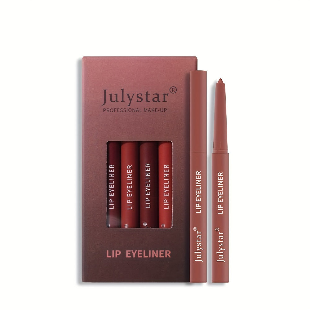Lip Pencil Waterproof Non-halo Lipstick Pen Pink Matte Lip Gloss Rotating Lip Liner Set Valentine's Day Gifts