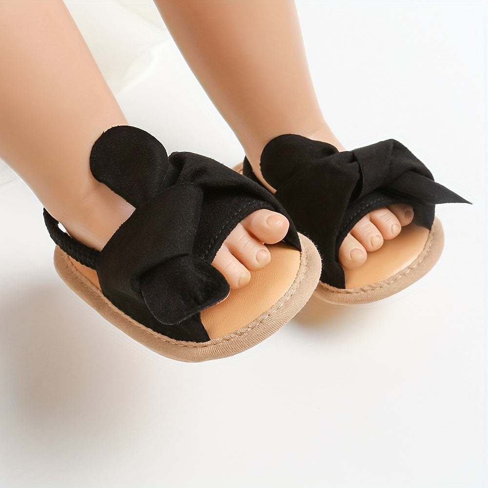 Floral Non-slip Baby Girl Sandals with Ruffle Trim – Comfy Open Toe Toddler Princess Shoes for Spring/Summer