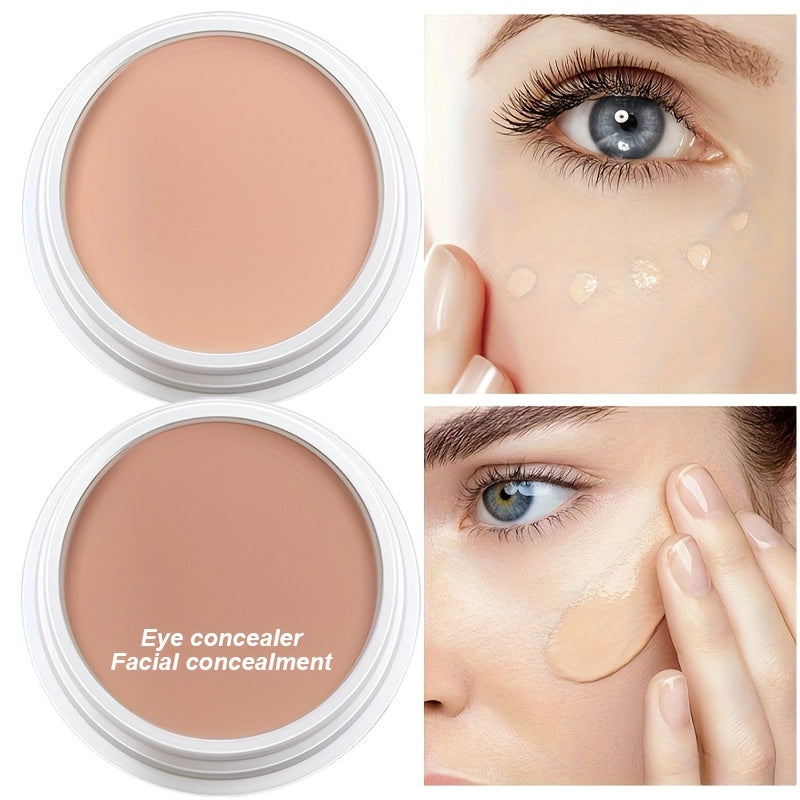 2 Tone High Coverage Concealer Cream, Concealer For Dark Circles Acne Marks Spot Freckles Blemishes, Long Wear Waterproof Liquid Foundation Cream Contain Plant Squalane