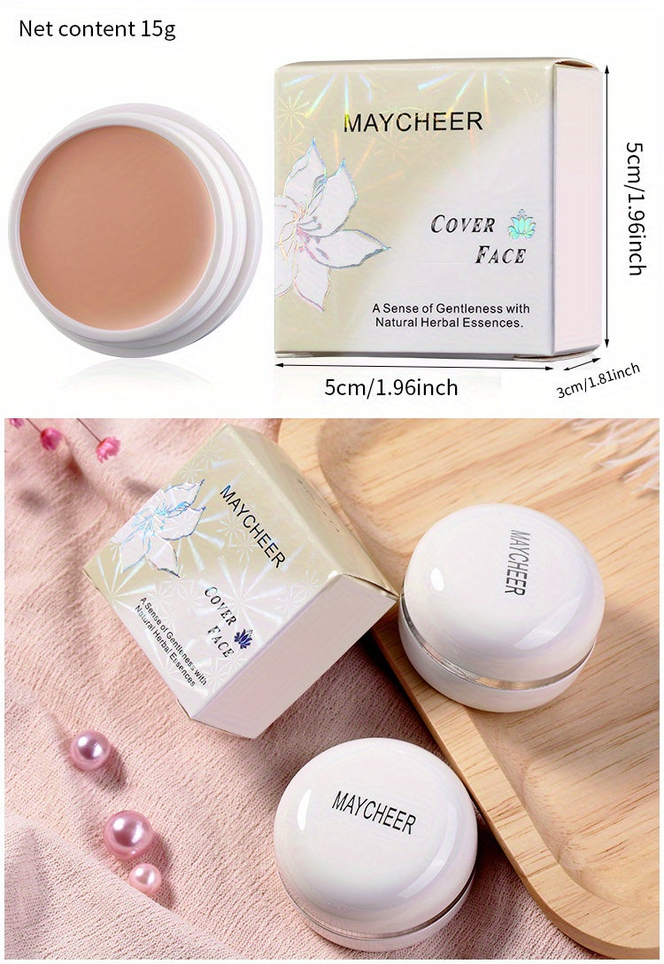 2 Tone High Coverage Concealer Cream, Concealer For Dark Circles Acne Marks Spot Freckles Blemishes, Long Wear Waterproof Liquid Foundation Cream Contain Plant Squalane