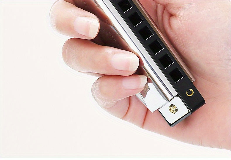 Professional Blues Harmonica 10 Holes C Key Blues Harp With Hard Case Perfect For Beginners Students Adults Professionals As Gifts Eid Al-Adha Mubarak