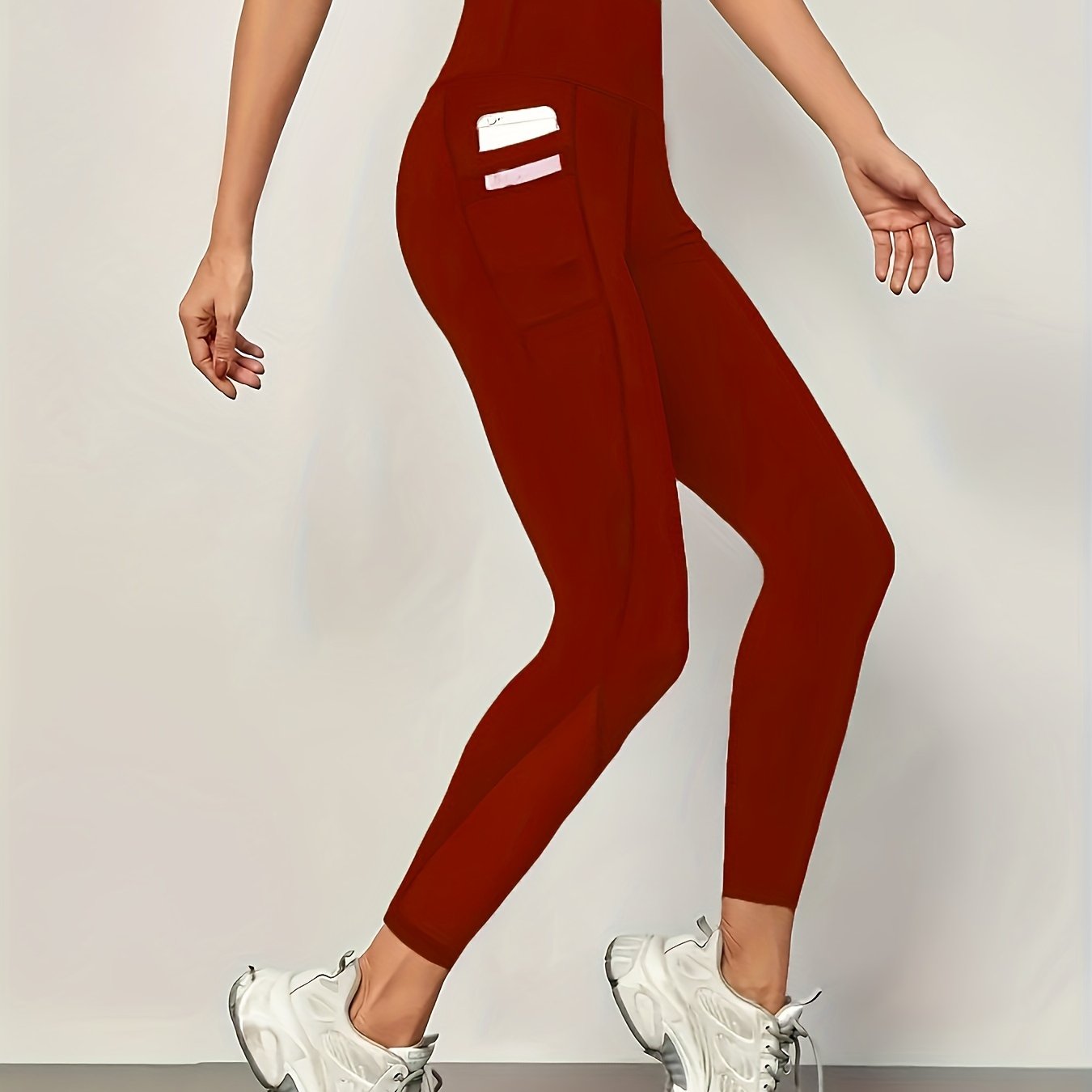 High Waist Mesh Stitching Women's Yoga Leggings With Side Pockets For Fitness & Gym Sports Activewear