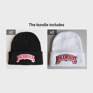 1pc "BACKWOODS" Knitted Hat Thermal Cap For Men, Ideal choice for Gifts