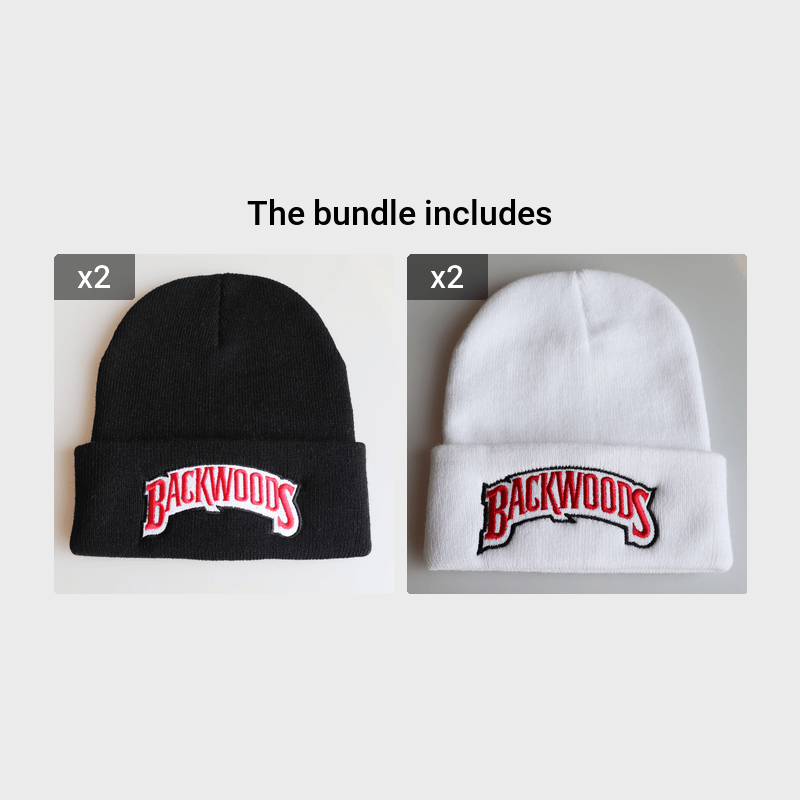 1pc "BACKWOODS" Knitted Hat Thermal Cap For Men, Ideal choice for Gifts