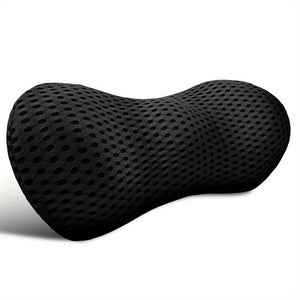 Supreme Memory Foam Lumbar Pillow - Scientific Contour for Instant Pain Relief - Premium Support for Car, Office, Recliner & Bed - Ergonomic Streamline Design for Ultimate Comfort