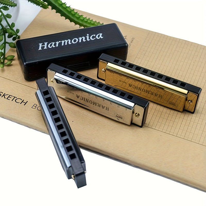 10 Hole Harmonica Mouth Organ Puzzle Musical Instrument Beginner Teaching Playing Gift Copper Core Resin Harmonica Eid Al-Adha Mubarak