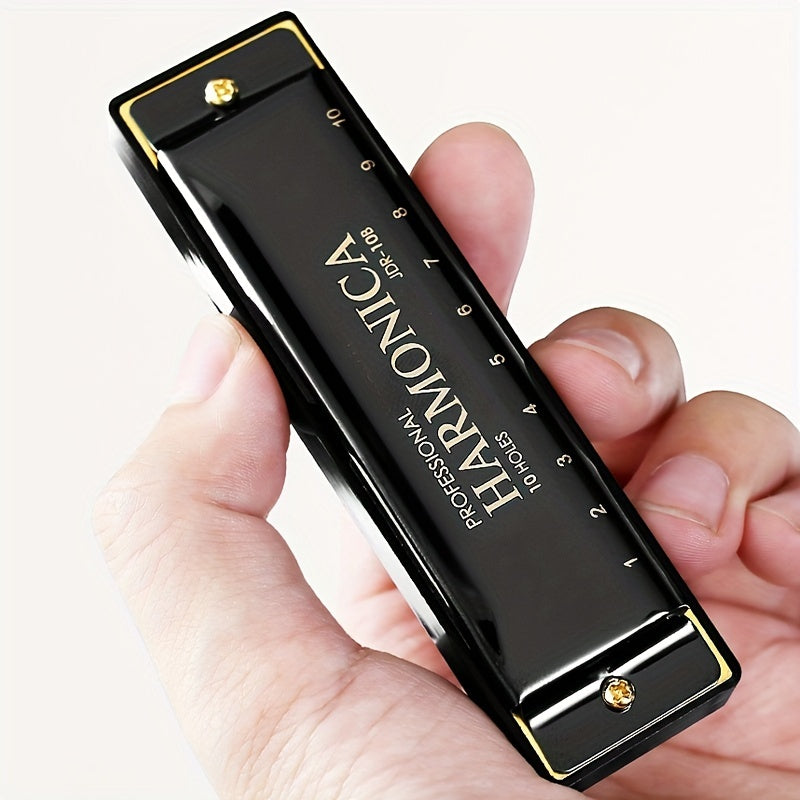 Professional Blues Harmonica 10 Holes C Key Blues Harp With Hard Case Perfect For Beginners Students Adults Professionals As Gifts Eid Al-Adha Mubarak
