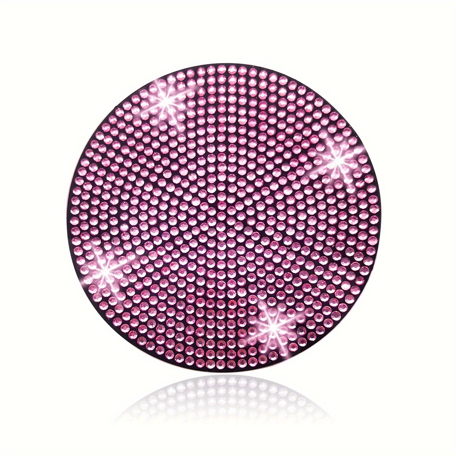1pc Bling Car Cup Holder Coaster, 2.75 Inch Anti-Slip Shockproof, Full Rhinestone Design, Universal Fit Most Cars