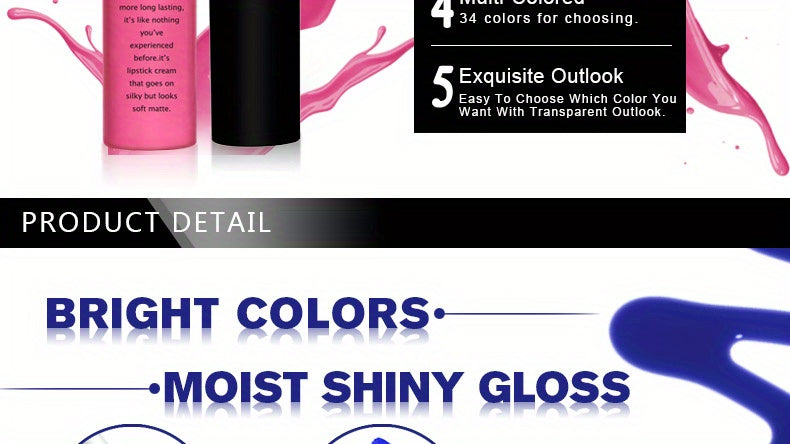 Matte Velvet Lip Glaze, Waterproof Long Lasting Not Easy To Decolor Lip Gloss, Silky Smooth Plumping Lipstick ( 20 Colors ) Valentine's Day Gifts