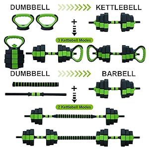66lbs/88lbs Weight 4 in 1 Adjustable Kettlebell Set Dumbbell Set Used as Kettlebells Barbell Push up Stand for GYM Home - You Offer