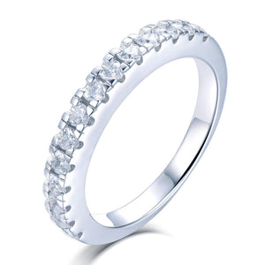Moissanite Engagement Ring 925 Sterling Silver Finger Ring Eternity CZ Small Engagement Ring