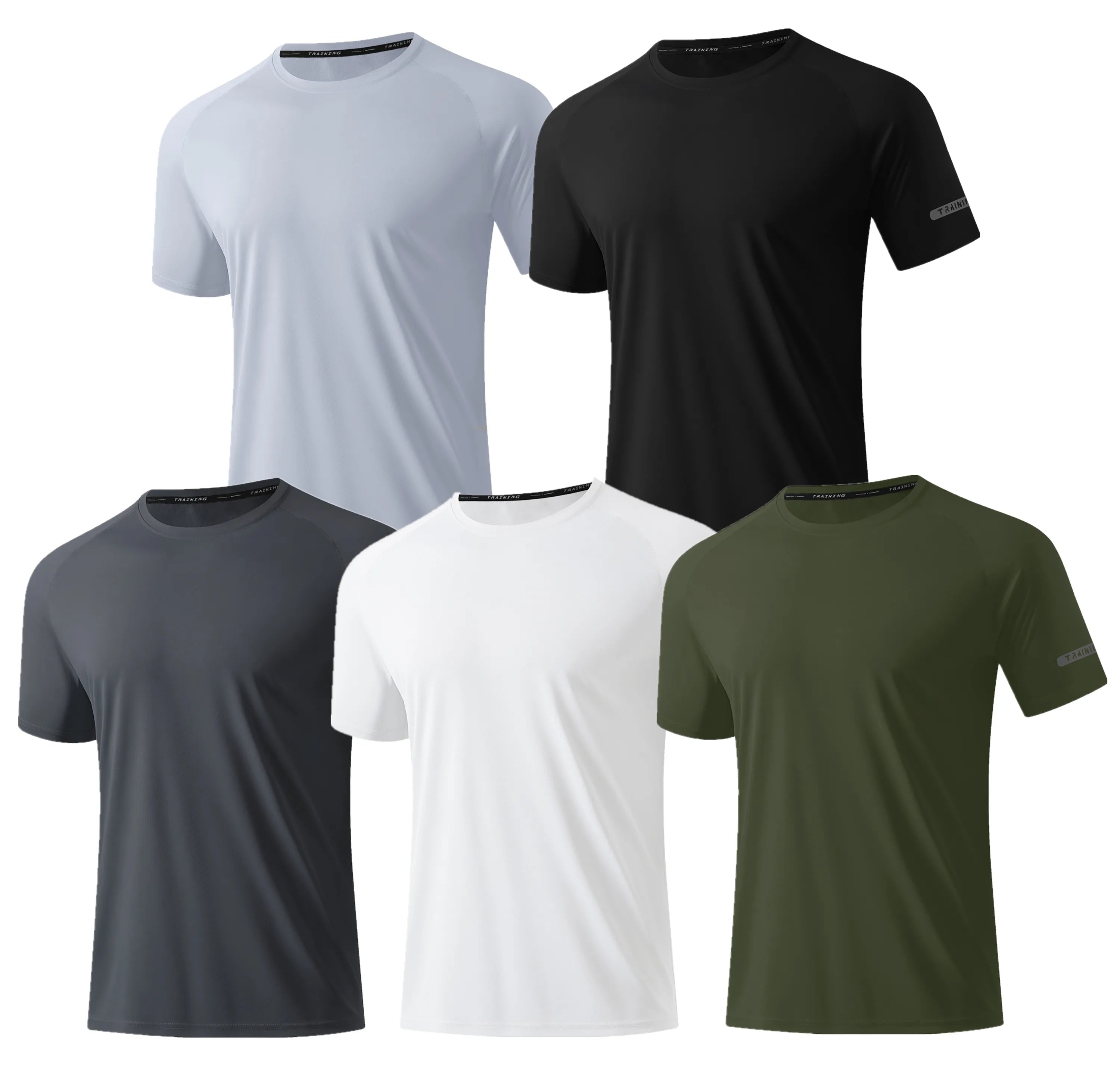 Custom Men's Soft Polyester Fabric Quick Dry Short Sleeves Plain Training Men's Sport T-shirts UPF50+ Protection Clothing