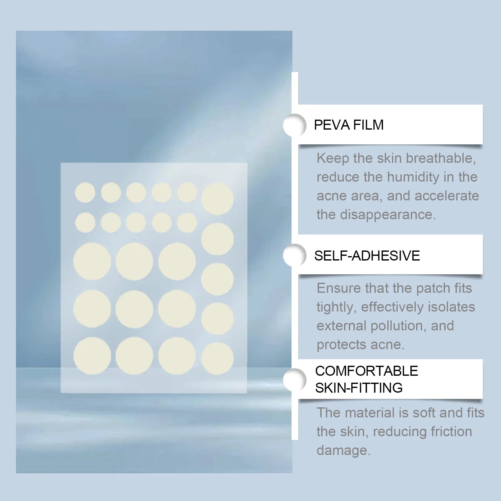 Ouhoe 240pcs Invisible Acne Patches Face Spot Scar Care Pimple Remover Waterproof Acne Healing Concealer Covering Face Stickers