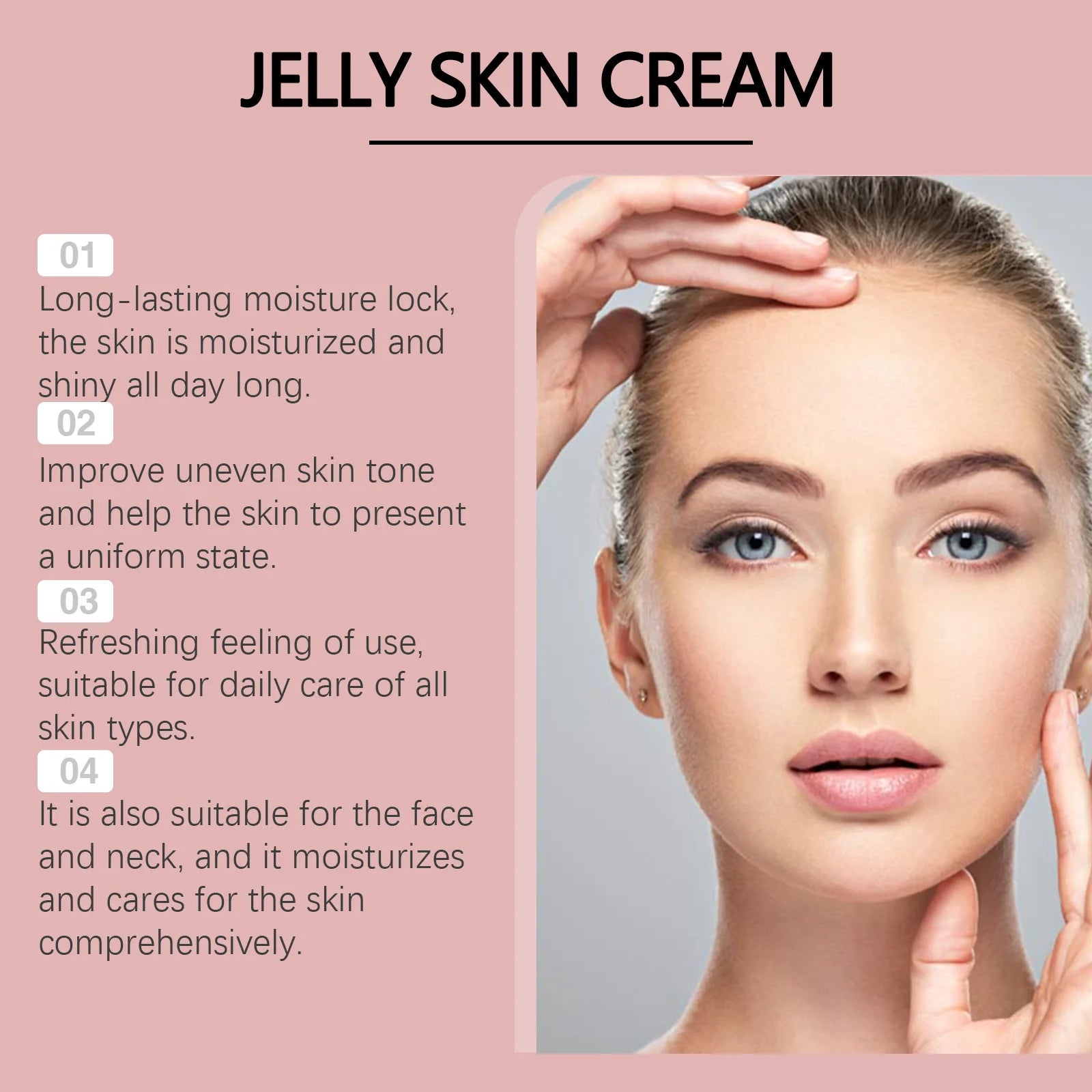 Hoygi 100g Collagen Jelly Cream Hydrating Brightening Face Shrinks Pores Skincare Lightweight Lighten Fine Lines Nourish Gel