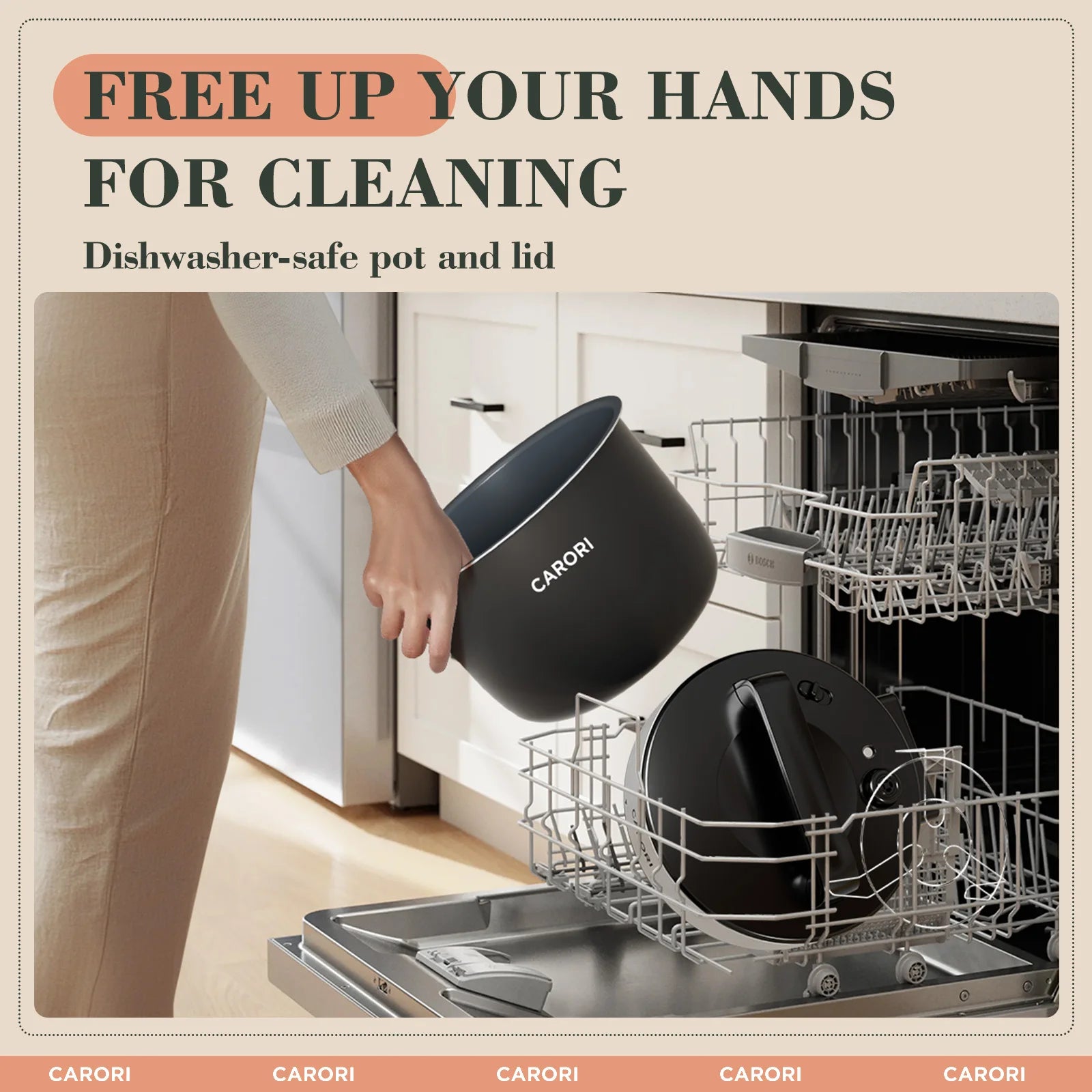CARORI 12-in-1 Electric Pressure Cooker 6 Quart, Rice Cooker, Steamer, Sauté, Warmer, Includes Free Recipes and Steam Rack - You Offer