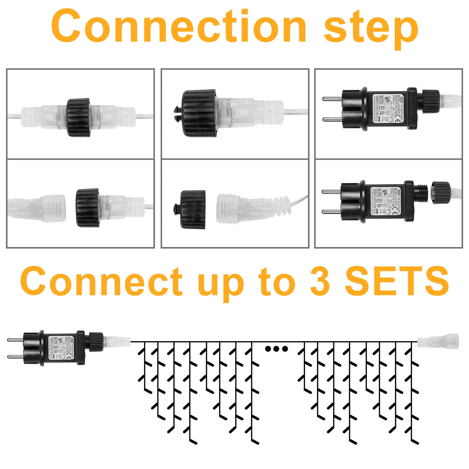 Memory LED Icicle String Lights 5/10/15M Waterproof Outdoor Christmas Fairy Lights 8 Modes Timer Xmas Newyear Decor 31V Plug