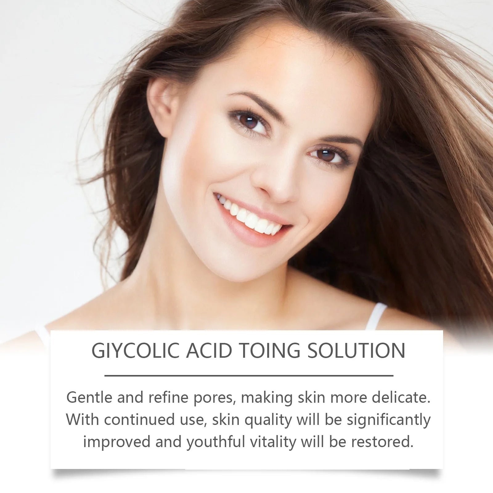 Ouhoe 100ml Glycolic Acid 7% Toning Solution Facial Toner Shrink Pores Repair Facial Oil Control Reduces Pimple Blackheads Toner