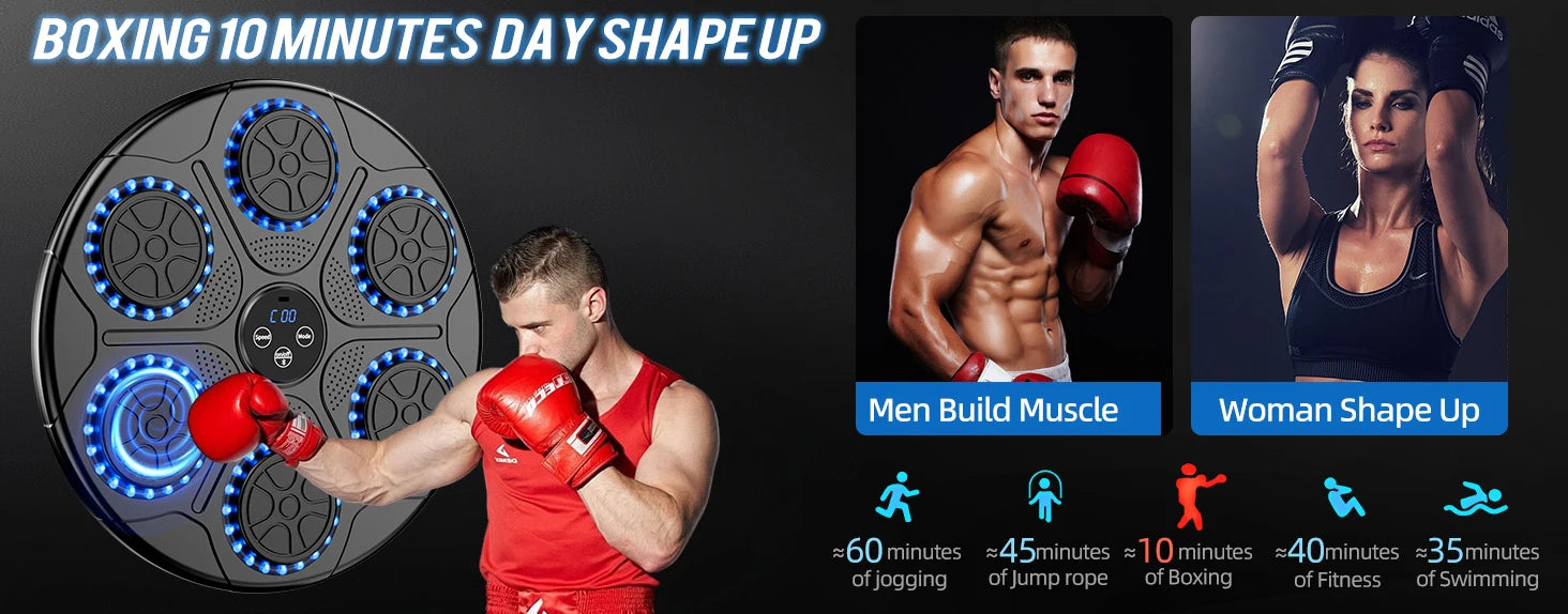 New Music Boxing Machine Smart Bluetooth Wall Mounted Music Boxing Trainer Gym Home Electronic Boxing Target Punching Equipment - You Offer