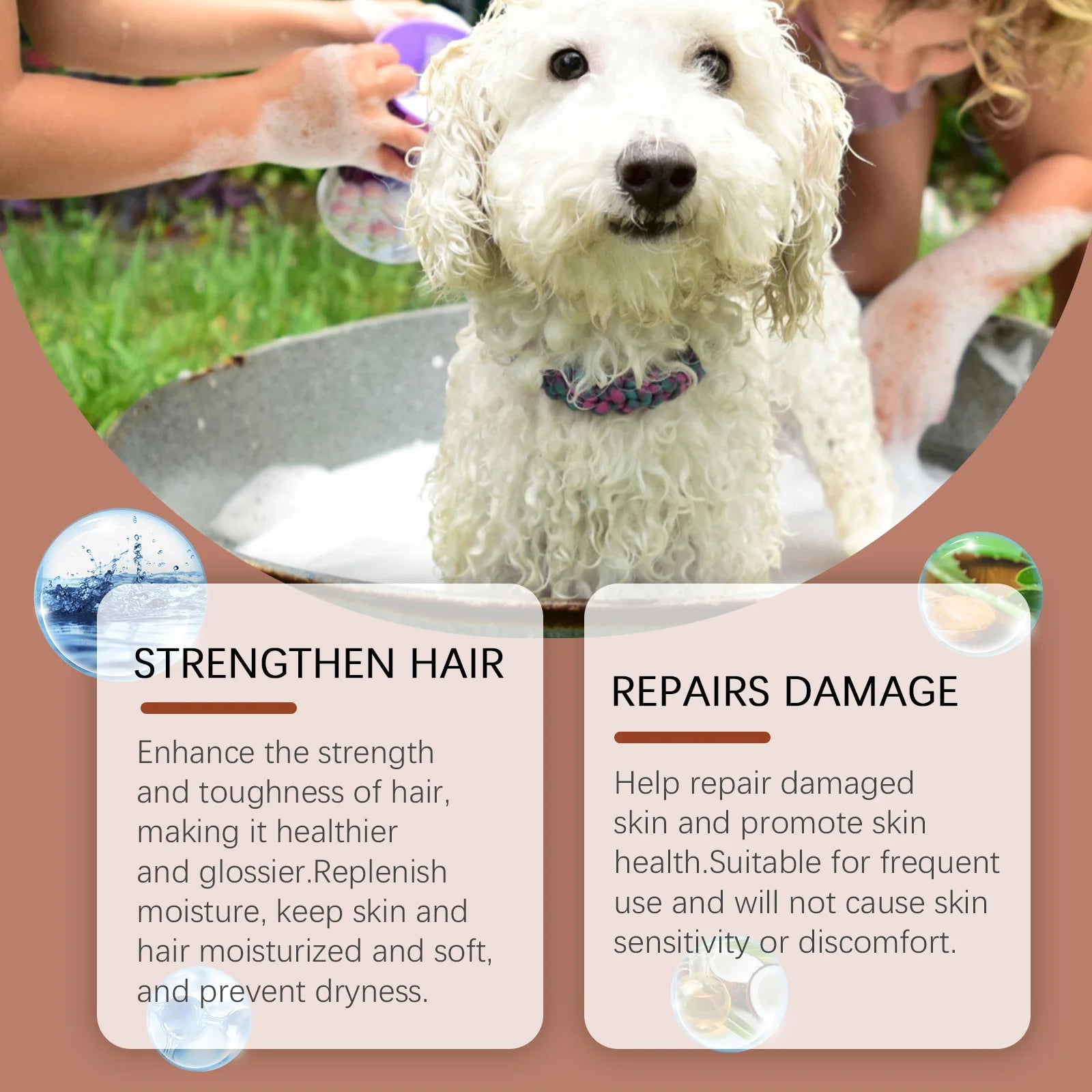 Yegbong 100ml Dog Relieve Itchy Shampoo Nourishing Hair Hydrating Cleansing Skin Smooth Fur Deodorant Soothe Pet Wash Shampoo