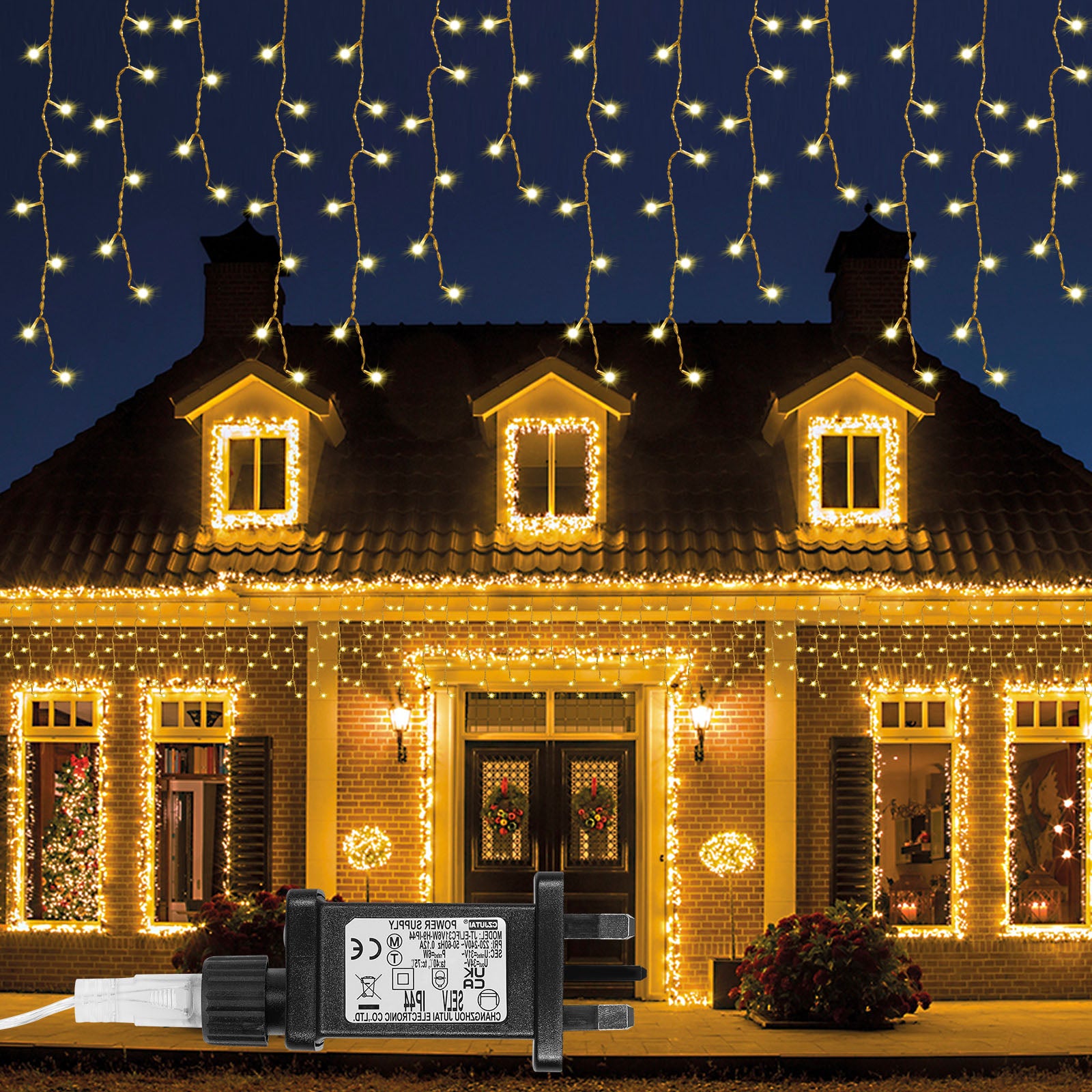 Memory LED Icicle String Lights 5/10/15M Waterproof Outdoor Christmas Fairy Lights 8 Modes Timer Xmas Newyear Decor 31V Plug