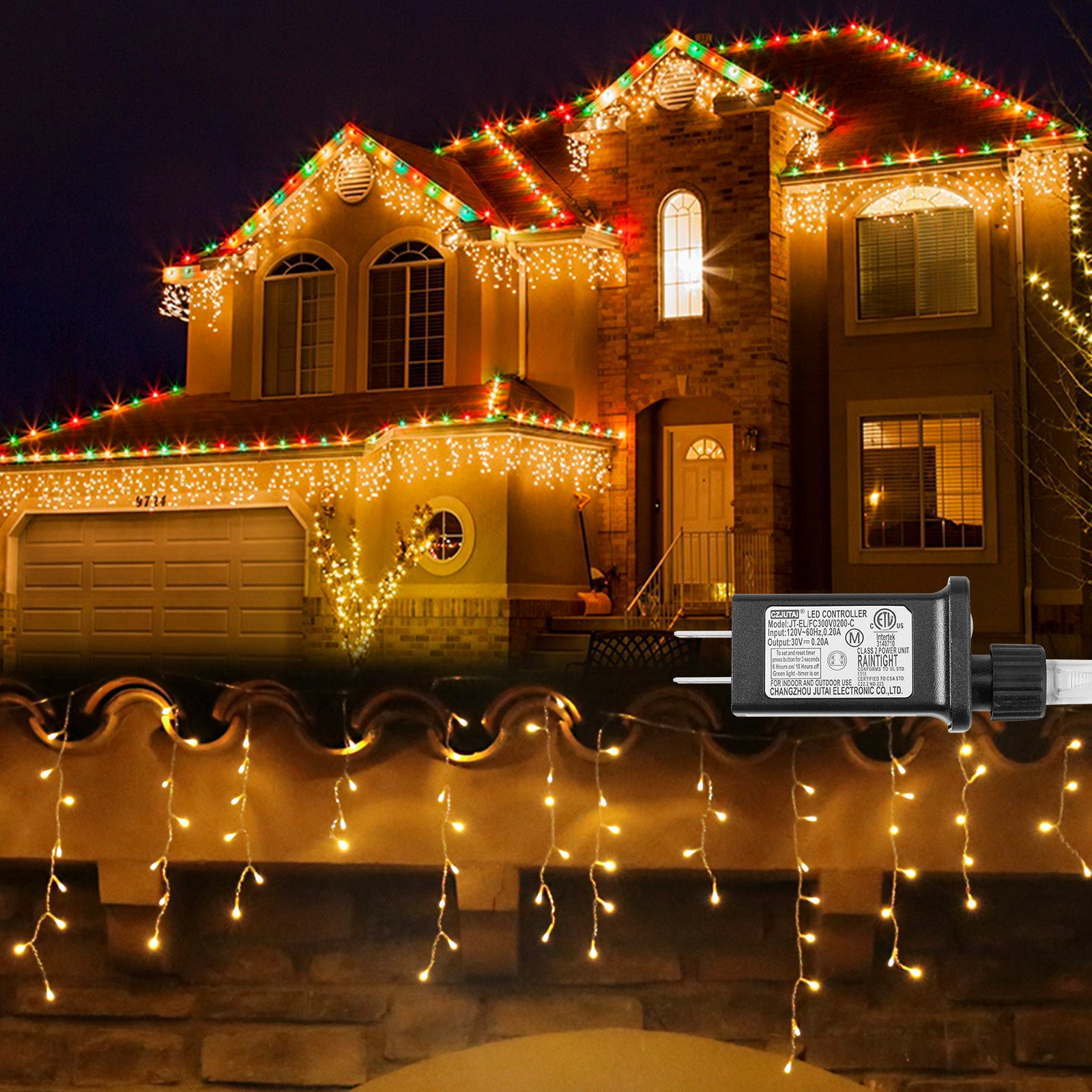 Memory LED Icicle String Lights 5/10/15M Waterproof Outdoor Christmas Fairy Lights 8 Modes Timer Xmas Newyear Decor 31V Plug