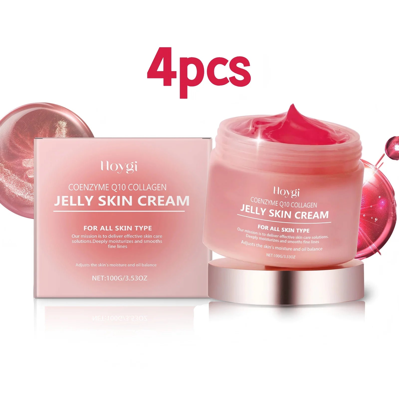 Hoygi 100g Collagen Jelly Cream Hydrating Brightening Face Shrinks Pores Skincare Lightweight Lighten Fine Lines Nourish Gel