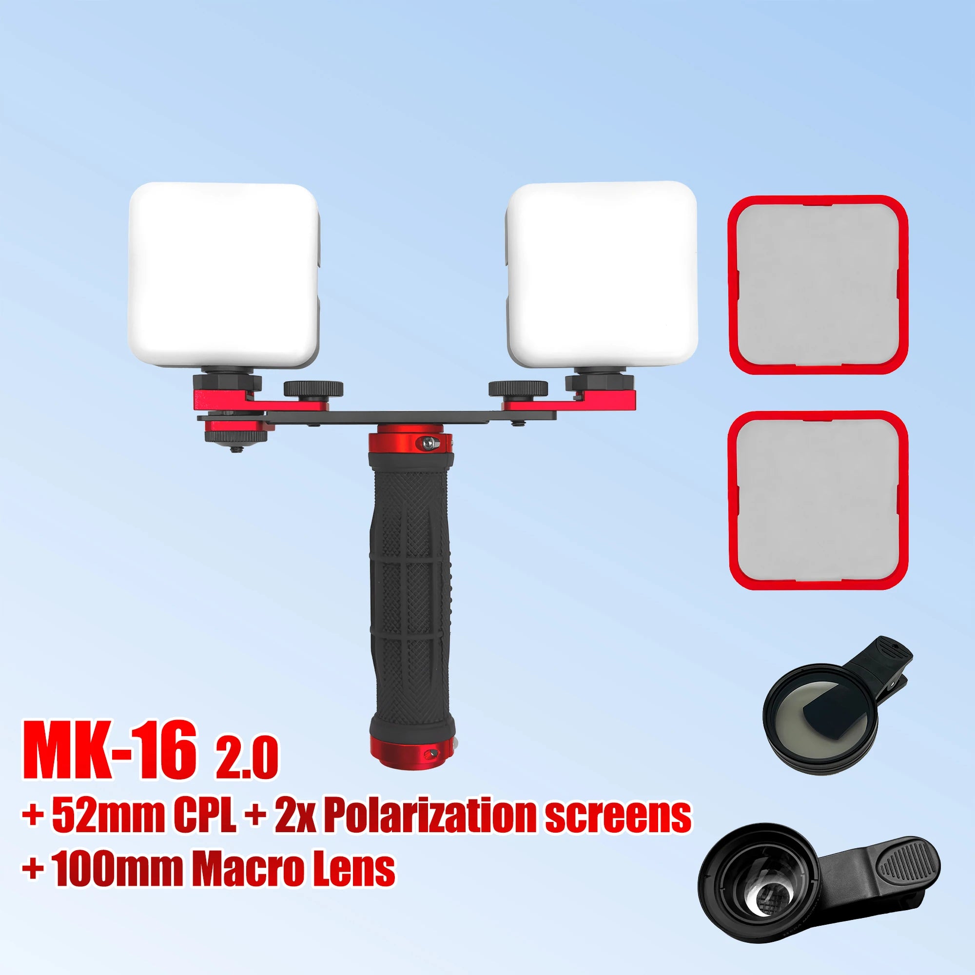 Dental Photo - MK 16 | Dental Photography Light For Cellphone. LED For Dentistry. Polarized And Macro Photos For Dentist